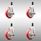 Service Caster 5 Inch 316SS Red Poly Swivel 1-1/4 Inch Expanding Stem Caster Set Brake SCC SCC-SS316EX20S514-PPUB-RED-TLB-114-4 - alternate 4